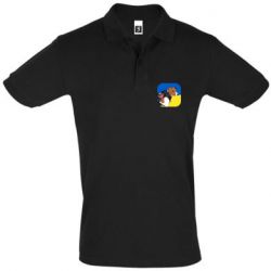 Мужское поло Патрон на фоне флага - PrintSalon