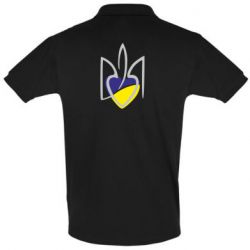 Мужская футболка поло Ukrainian heart - PrintSalon