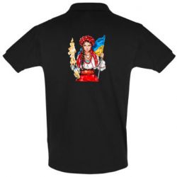 Мужское поло Украинская девушка в венку - PrintSalon
