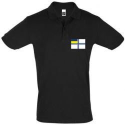 Мужская футболка поло Военно-морской флаг ВСУ - PrintSalon