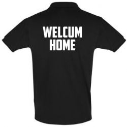 Мужское поло Welcum Home - PrintSalon