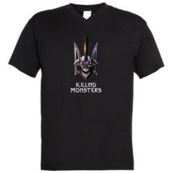 Чоловіча футболка з V-подібним вирізом A killer monster - PrintSalon