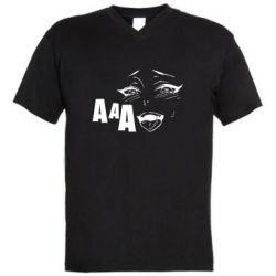 Чоловіча футболка з V-подібним вирізом AAA-hegao - PrintSalon
