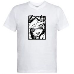 Мужская футболка  с V-образным вырезом Ahegao Girl - PrintSalon