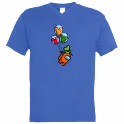 Мужская футболка  с V-образным вырезом Among Balloons - PrintSalon