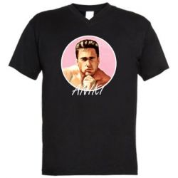 Мужская футболка  с V-образным вырезом ANIKI - PrintSalon