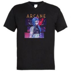 Чоловіча футболка з V-подібним вирізом Arcane tv LoL - PrintSalon