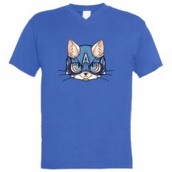 Чоловіча футболка з V-подібним вирізом Avenger Cat - PrintSalon