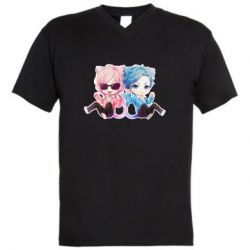 Мужская футболка  с V-образным вырезом Ayato and Yuri - PrintSalon