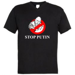 Мужская футболка  с V-образным вырезом Banned Putin - PrintSalon