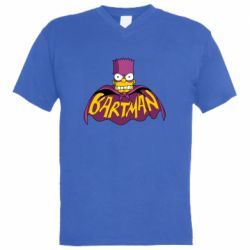 Чоловіча футболка з V-подібним вирізом Bartman simpson - PrintSalon