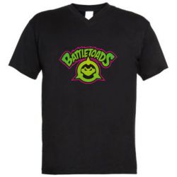 Чоловіча футболка з V-подібним вирізом Battletoads logo - PrintSalon