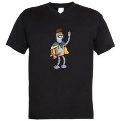 Чоловіча футболка з V-подібним вирізом Бандер українець - PrintSalon