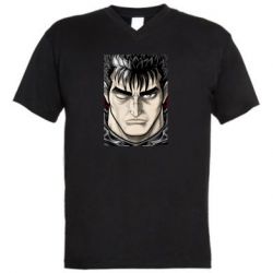 Мужская футболка  с V-образным вырезом Берсерк аниме арт - PrintSalon