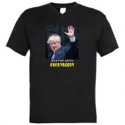 Мужская футболка  с V-образным вырезом Boris Johnson Everybody - PrintSalon