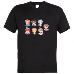 Чоловіча футболка з V-подібним вирізом BTS cute boys