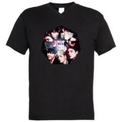 Чоловіча футболка з V-подібним вирізом Bts  к-рор - PrintSalon