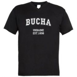 Мужская футболка  с V-образным вырезом BUCHA - PrintSalon