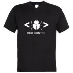 Мужская футболка  с V-образным вырезом Bug Hunter - PrintSalon