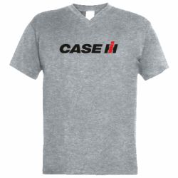 Мужская футболка  с V-образным вырезом Case IH Logo - PrintSalon