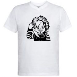 Чоловіча футболка з V-подібним вирізом Чакі - PrintSalon