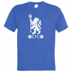 Чоловіча футболка з V-подібним вирізом Chelsea CFC - PrintSalon