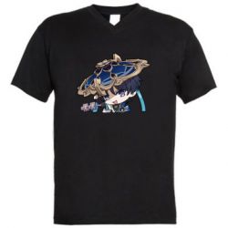 Чоловіча футболка з V-подібним вирізом Чібі Скарамуш - PrintSalon