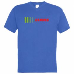Мужская футболка  с V-образным вырезом Claas Logo - PrintSalon