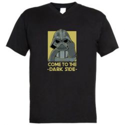 Мужская футболка  с V-образным вырезом Come to the dark side - PrintSalon