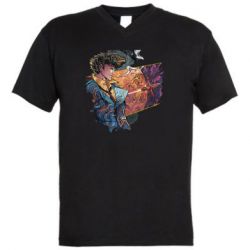 Мужская футболка  с V-образным вырезом Cowboy Bebop abstraction - PrintSalon