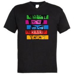 Чоловіча футболка з V-подібним вирізом Cowboy Bebop Eyes - PrintSalon