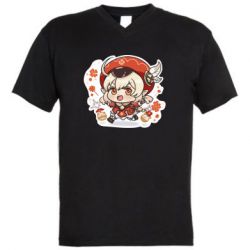 Мужская футболка  с V-образным вырезом Cute Klee - PrintSalon