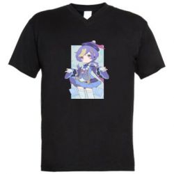 Мужская футболка  с V-образным вырезом Cute Qiqi - PrintSalon