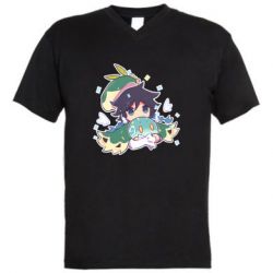 Мужская футболка  с V-образным вырезом Cute Venti - PrintSalon