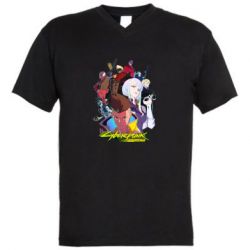 Мужская футболка  с V-образным вырезом Cyberpunk: Edgerunners - PrintSalon