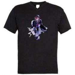 Мужская футболка  с V-образным вырезом Дазай и Чуя - PrintSalon