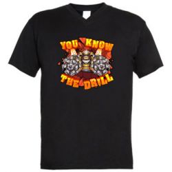 Мужская футболка  с V-образным вырезом Deep Rock Galactic You know The drill - PrintSalon