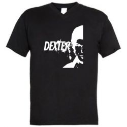 Мужская футболка  с V-образным вырезом Декстер - PrintSalon
