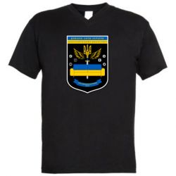 Мужская футболка  с V-образным вырезом Диванні Сили України - PrintSalon