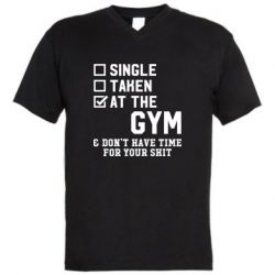 Мужская футболка  с V-образным вырезом DON'T HAVE TIME FOR YOUR SHIT - PrintSalon