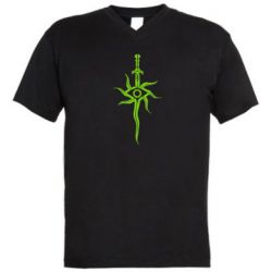 Мужская футболка  с V-образным вырезом Dragon Age ( Inquisition symbol ) - PrintSalon