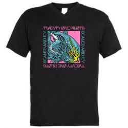 Мужская футболка  с V-образным вырезом Двадцать один пилот - PrintSalon