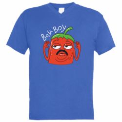 Мужская футболка  с V-образным вырезом Эдисон Перец Воу-Воу - PrintSalon