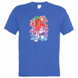 Мужская футболка  с V-образным вырезом Эдисон - PrintSalon