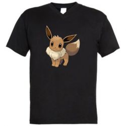 Мужская футболка  с V-образным вырезом Eevee art - PrintSalon