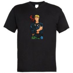 Мужская футболка  с V-образным вырезом Эйкити Онидзука - PrintSalon