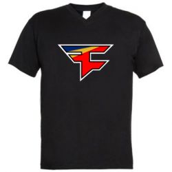 Мужская футболка  с V-образным вырезом FaZe Clan - PrintSalon