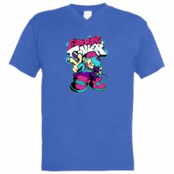 Мужская футболка  с V-образным вырезом FnF Boy And Logo - PrintSalon