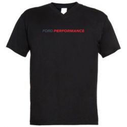 Мужская футболка  с V-образным вырезом Ford Performance - PrintSalon