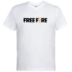 Чоловіча футболка з V-подібним вирізом Free Fire logo - PrintSalon